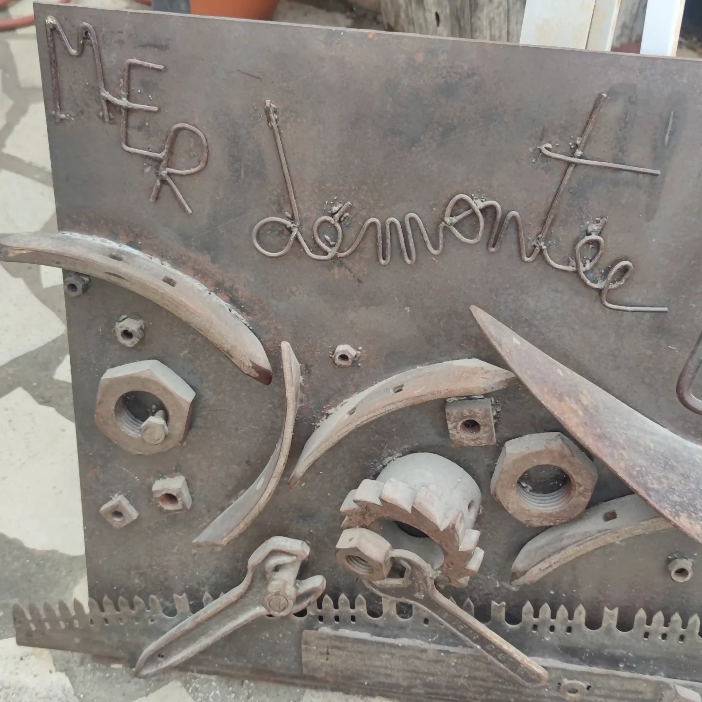 Sculpture murale la mer démontée par Jean MAURIN 1991 - Ethic Atelier