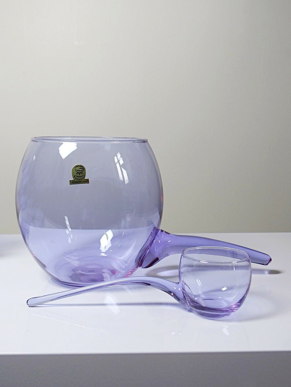 Service à sangria/punch vintage années 70 cristal Alexandrite "Bleikristall" - Ethic Atelier