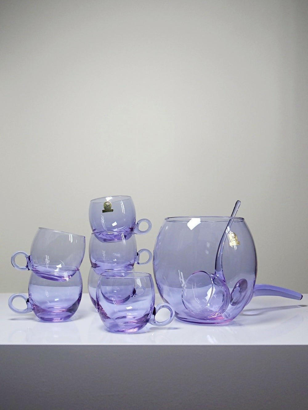 Service à sangria/punch vintage années 70 cristal Alexandrite "Bleikristall" - Ethic Atelier