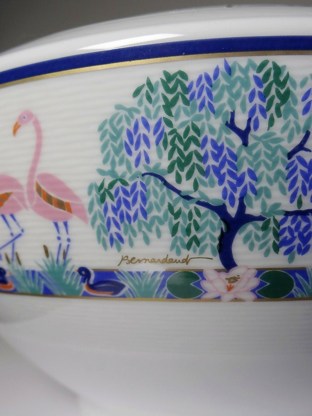 Soupière en porcelaine fine de Limoges Bernardaud Borel 1986 limité - Ethic Atelier