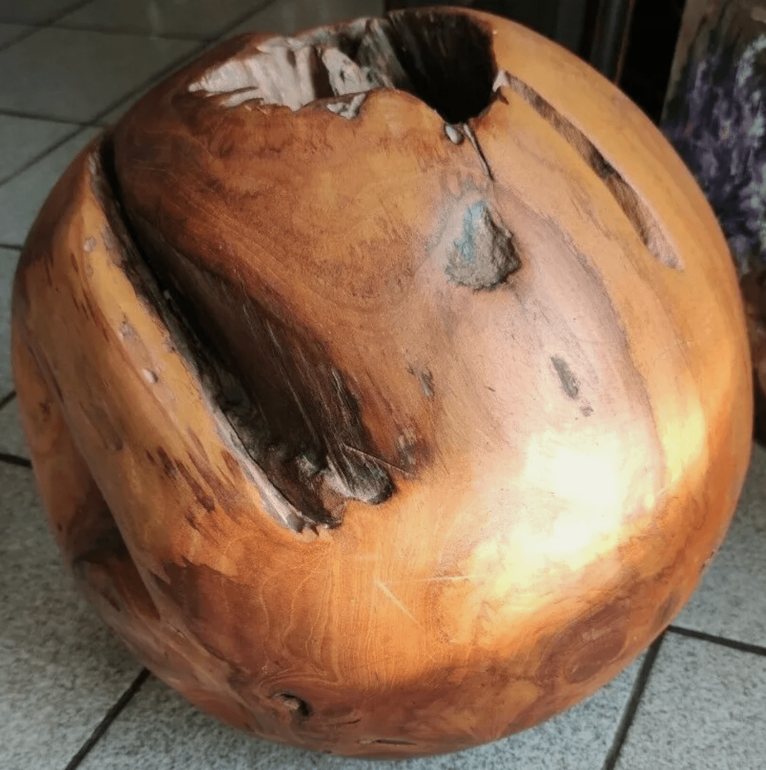 Sphère en Racine de Teck Ancienne - Ethic Atelier