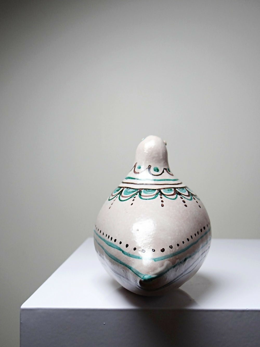 Sujet oiseau en céramique émaillée Italienne Cascio Sciacca vintage - Ethic Atelier