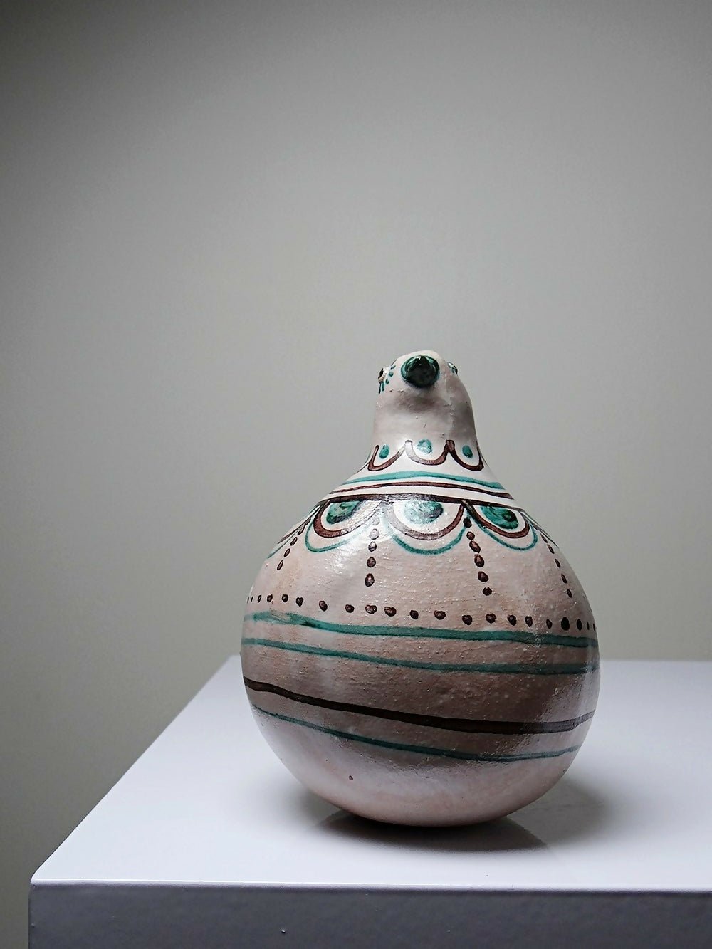 Sujet oiseau en céramique émaillée Italienne Cascio Sciacca vintage - Ethic Atelier