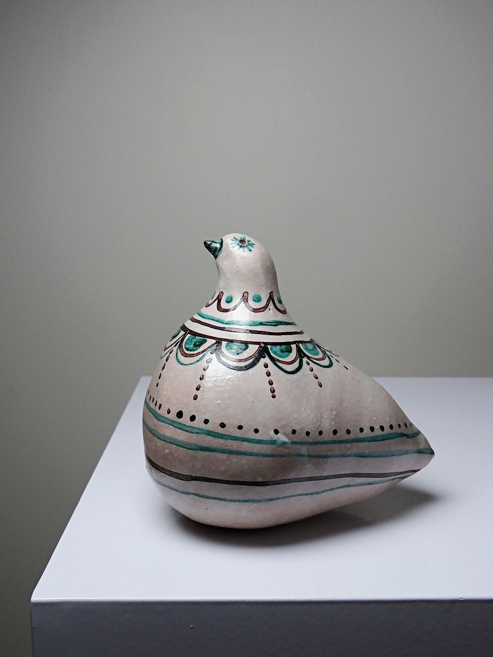 Sujet oiseau en céramique émaillée Italienne Cascio Sciacca vintage - Ethic Atelier