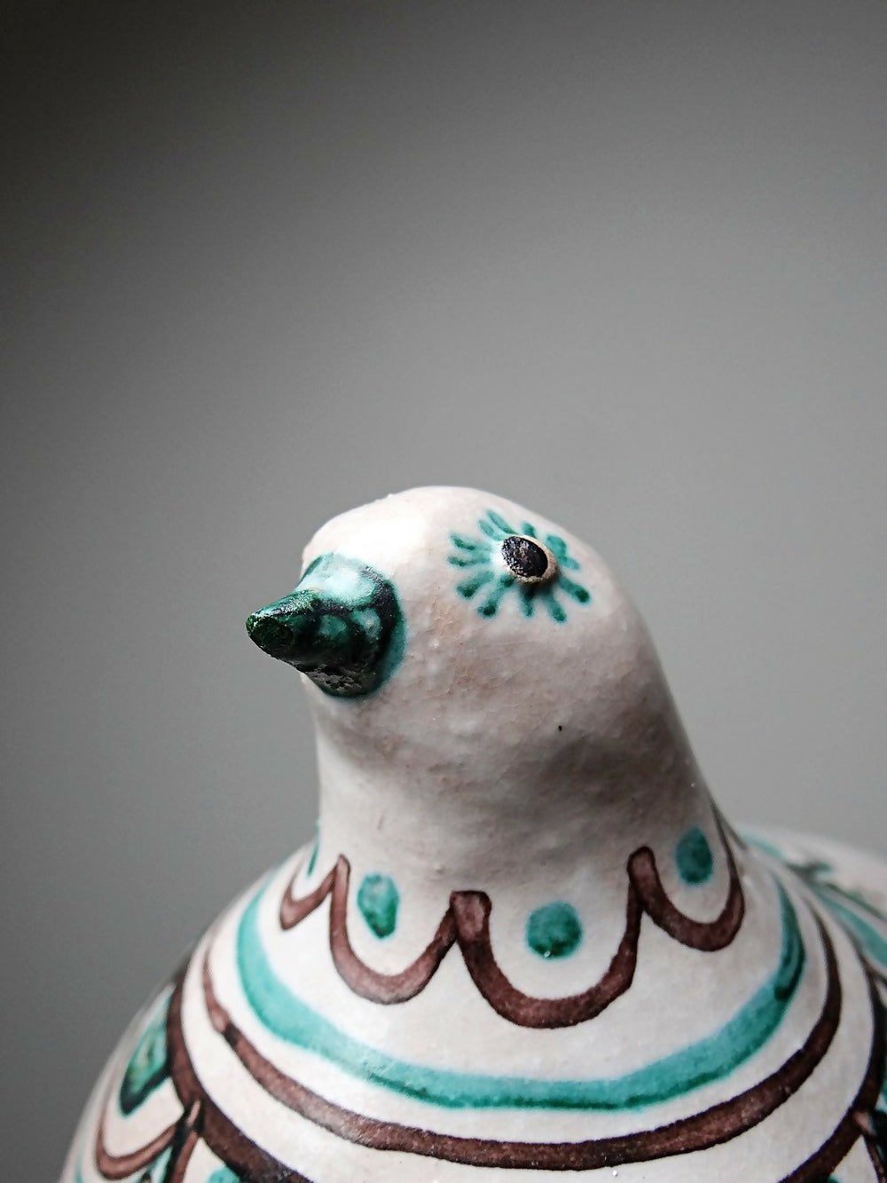 Sujet oiseau en céramique émaillée Italienne Cascio Sciacca vintage - Ethic Atelier