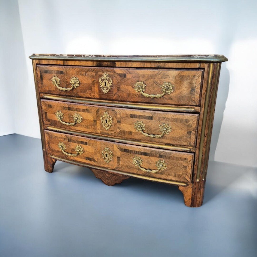 Superbe Commode à 3 Tiroirs en Très Bon État - Marbre et Bronzes de Qualité - Ethic Atelier