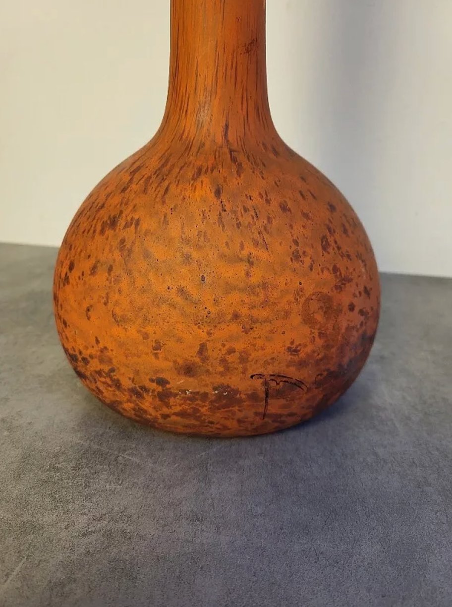 Superbe et Grand Vase en Pâte de Verre - Signé Delatte - Ethic Atelier