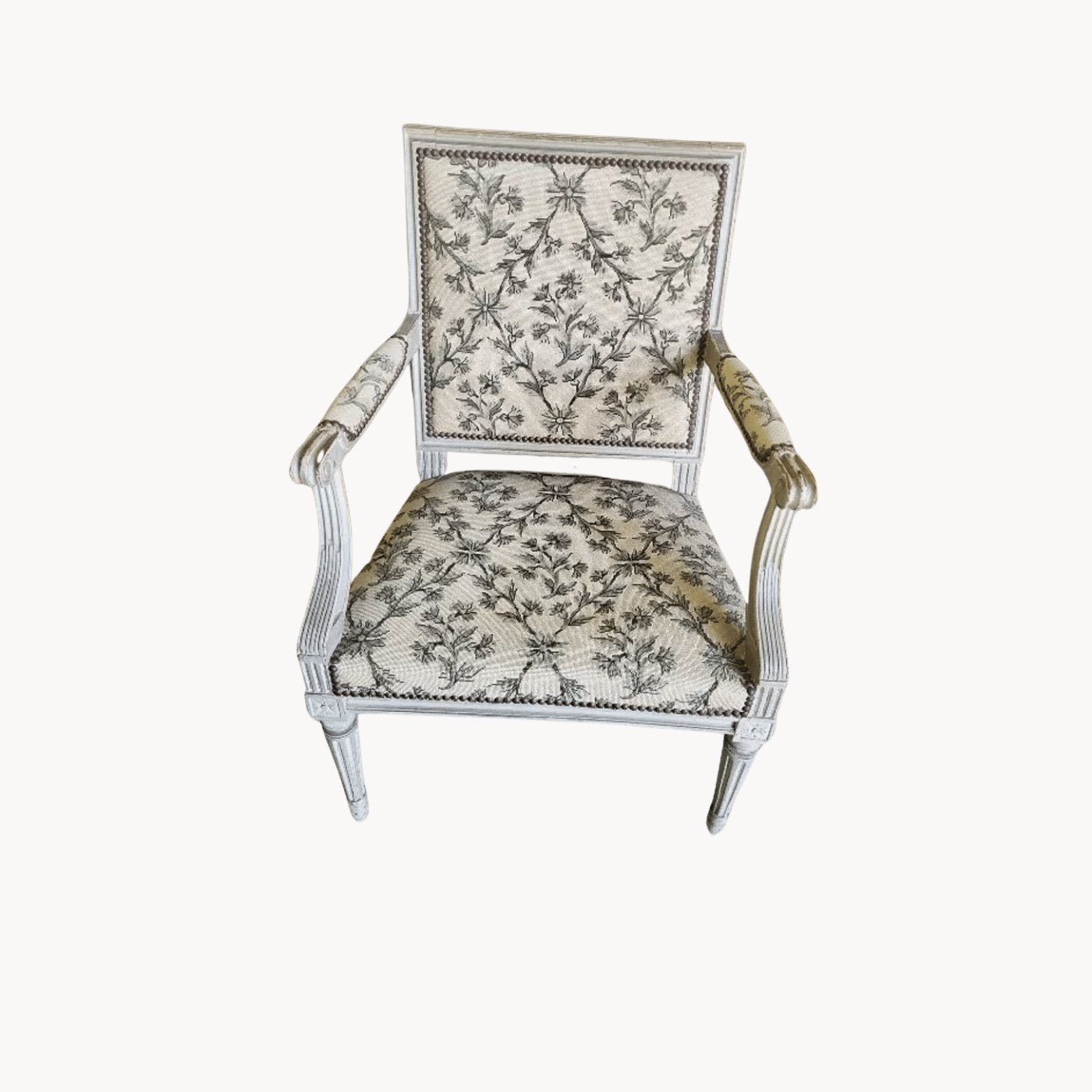 Superbe Fauteuil Louis XVI Gris - XIXe siècle - Ethic Atelier