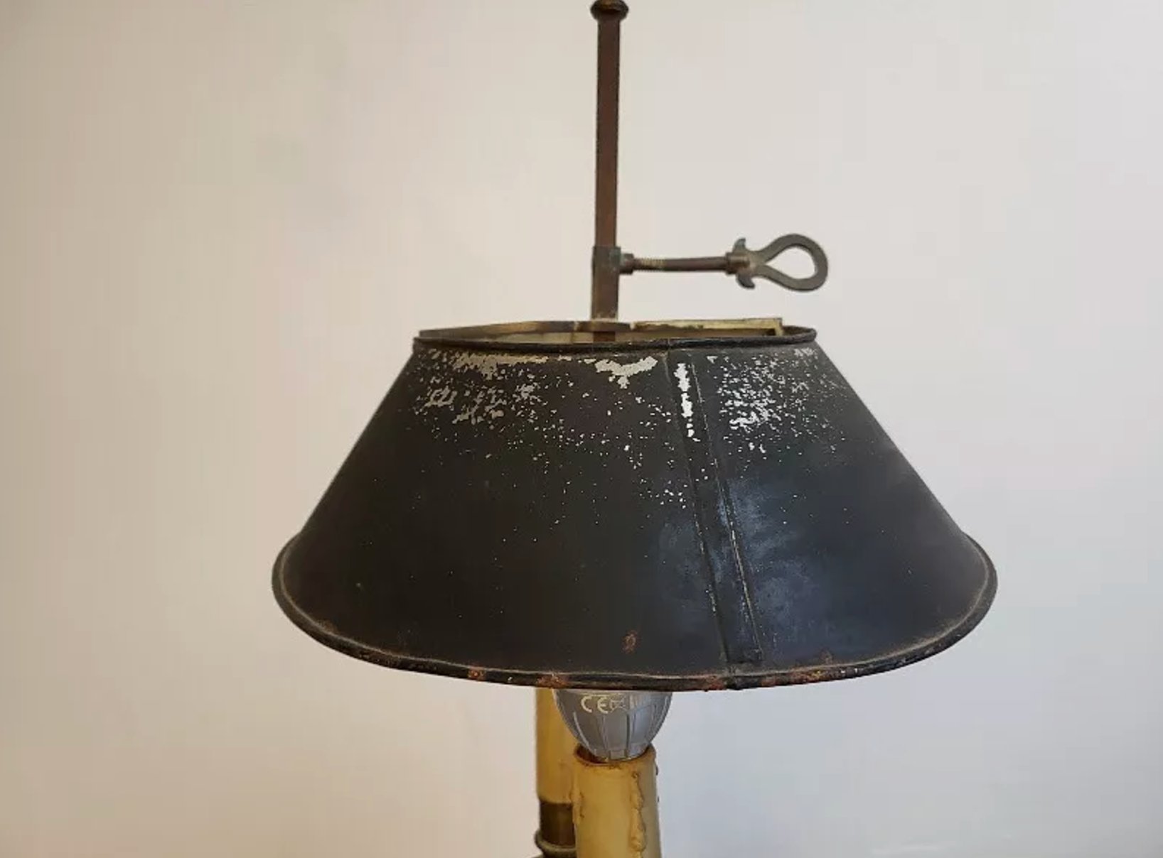 Superbe Lampe Bouillotte en Bronze avec Abat - jour en Tôle N° 1 - Ethic Atelier