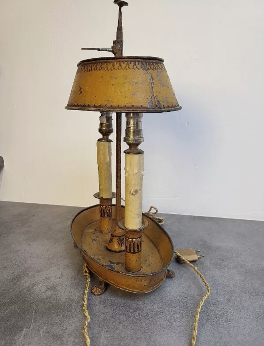 Superbe Lampe Bouillotte en Tôle Peinte N° 3 - Années 1920 - Ethic Atelier