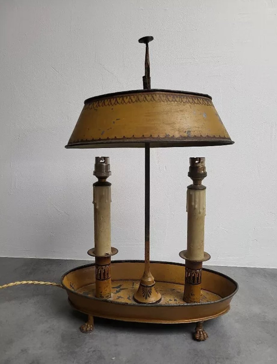 Superbe Lampe Bouillotte en Tôle Peinte N° 3 - Années 1920 - Ethic Atelier