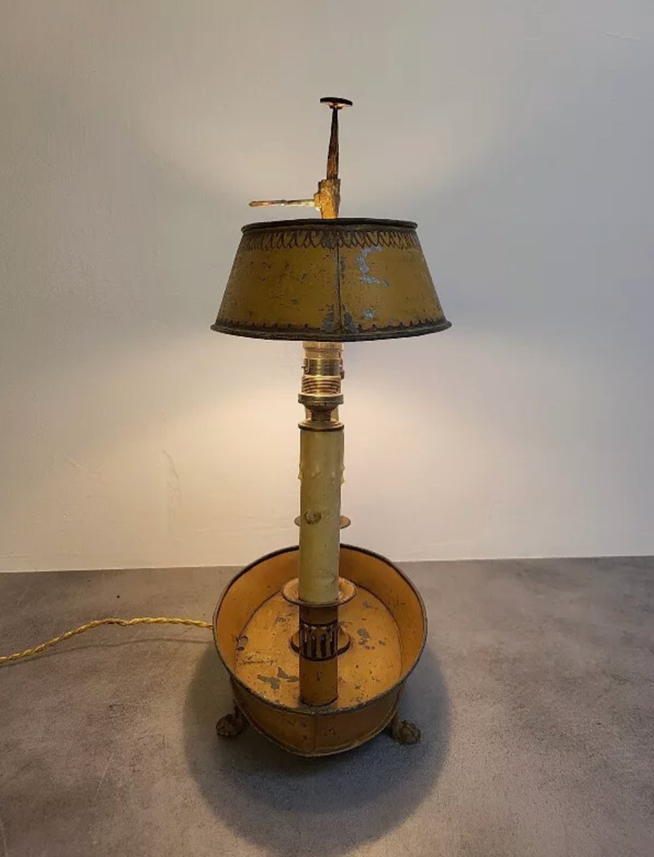 Superbe Lampe Bouillotte en Tôle Peinte N° 3 - Années 1920 - Ethic Atelier