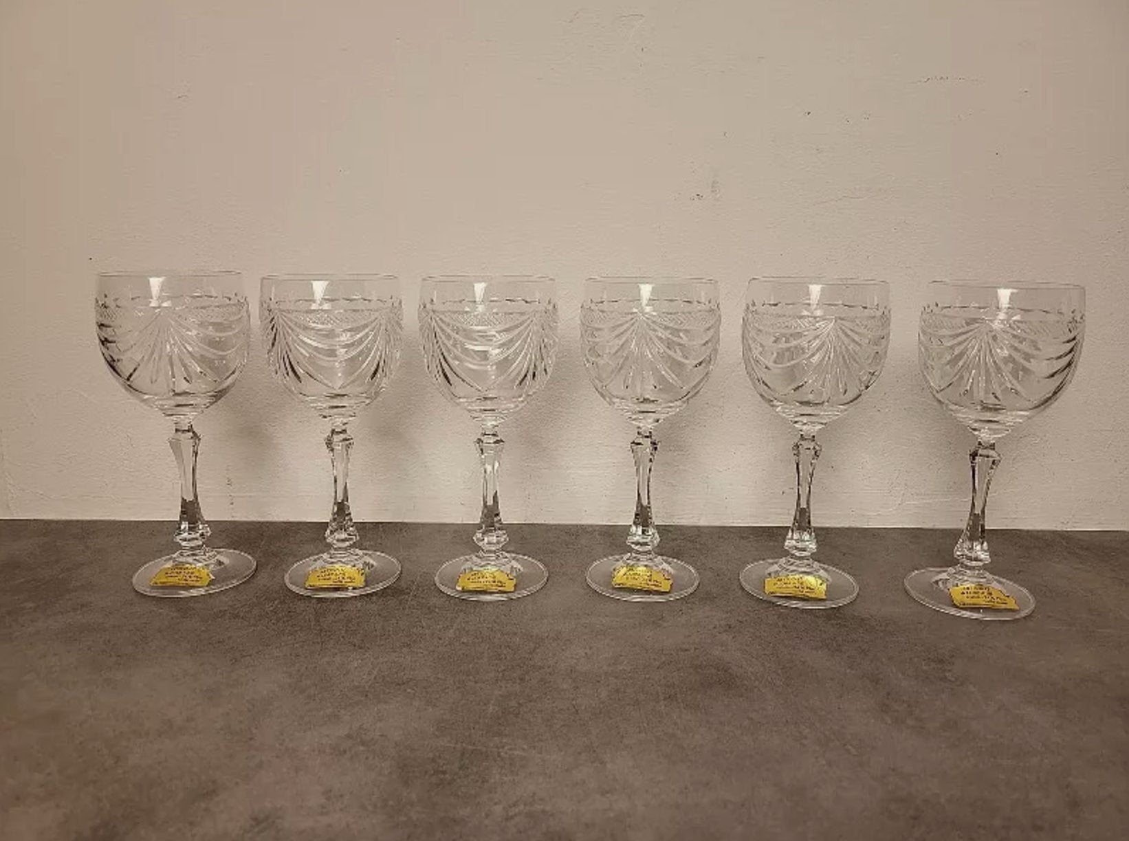 Superbe Série de 6 Verres à Eau en Cristal 24% Plomb - Artisanat de Lorraine - Ethic Atelier