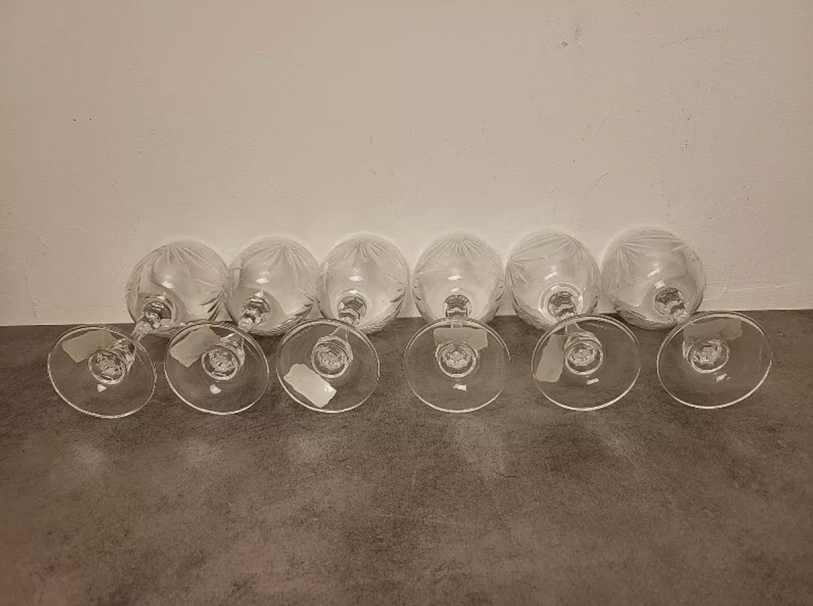 Superbe Série de 6 Verres à Eau en Cristal 24% Plomb - Artisanat de Lorraine - Ethic Atelier