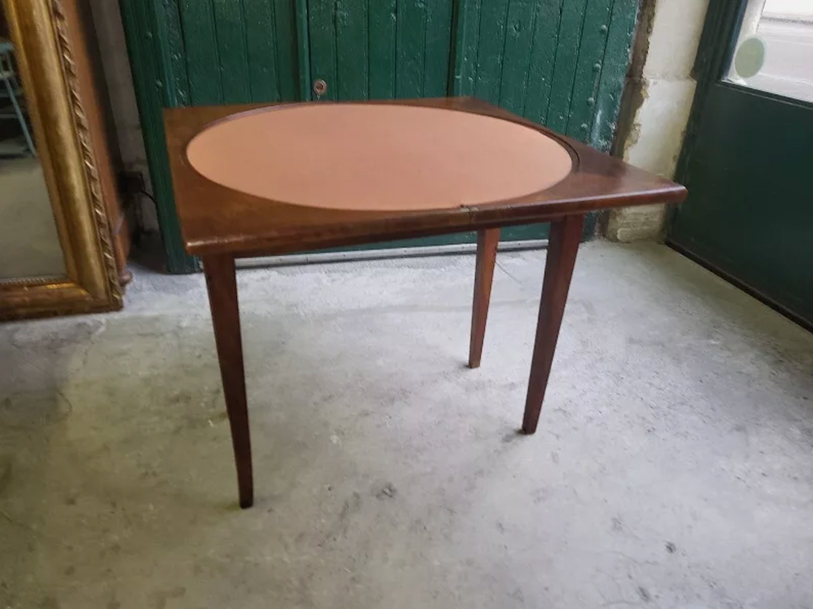 Superbe Table à Jeux Directoire - Noyer - XIXe siècle - Ethic Atelier