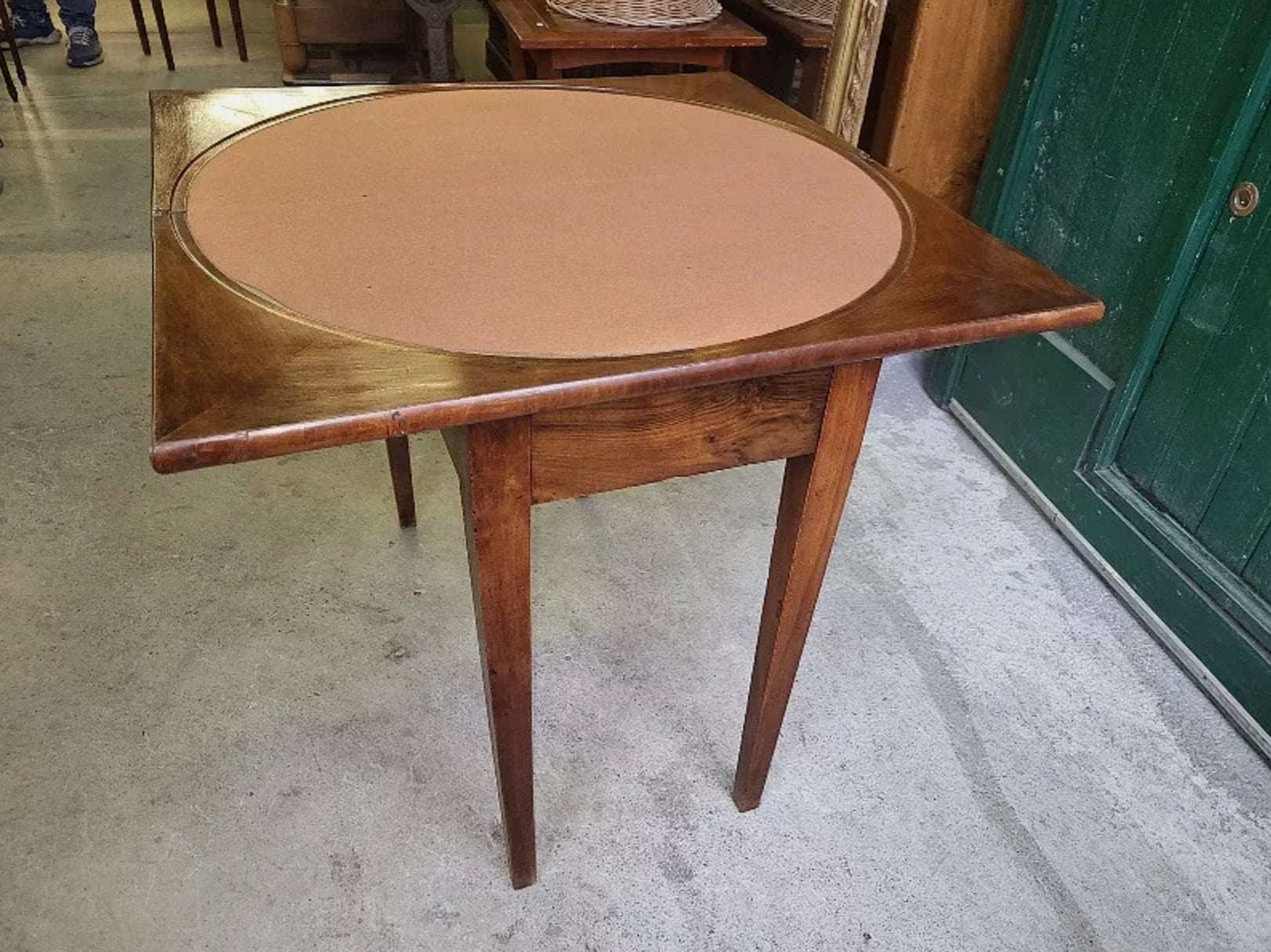 Superbe Table à Jeux Directoire - Noyer - XIXe siècle - Ethic Atelier