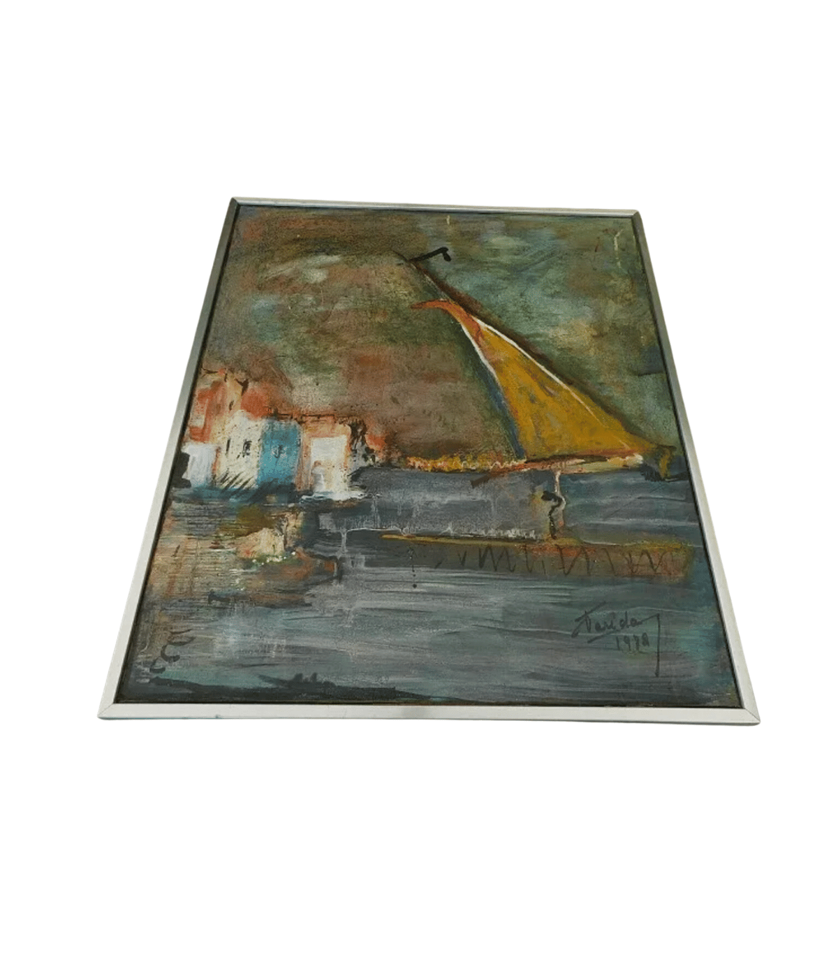 Superbe Tableau Peinture Marine - Farida - 1972 - Huile sur Toile - Ethic Atelier