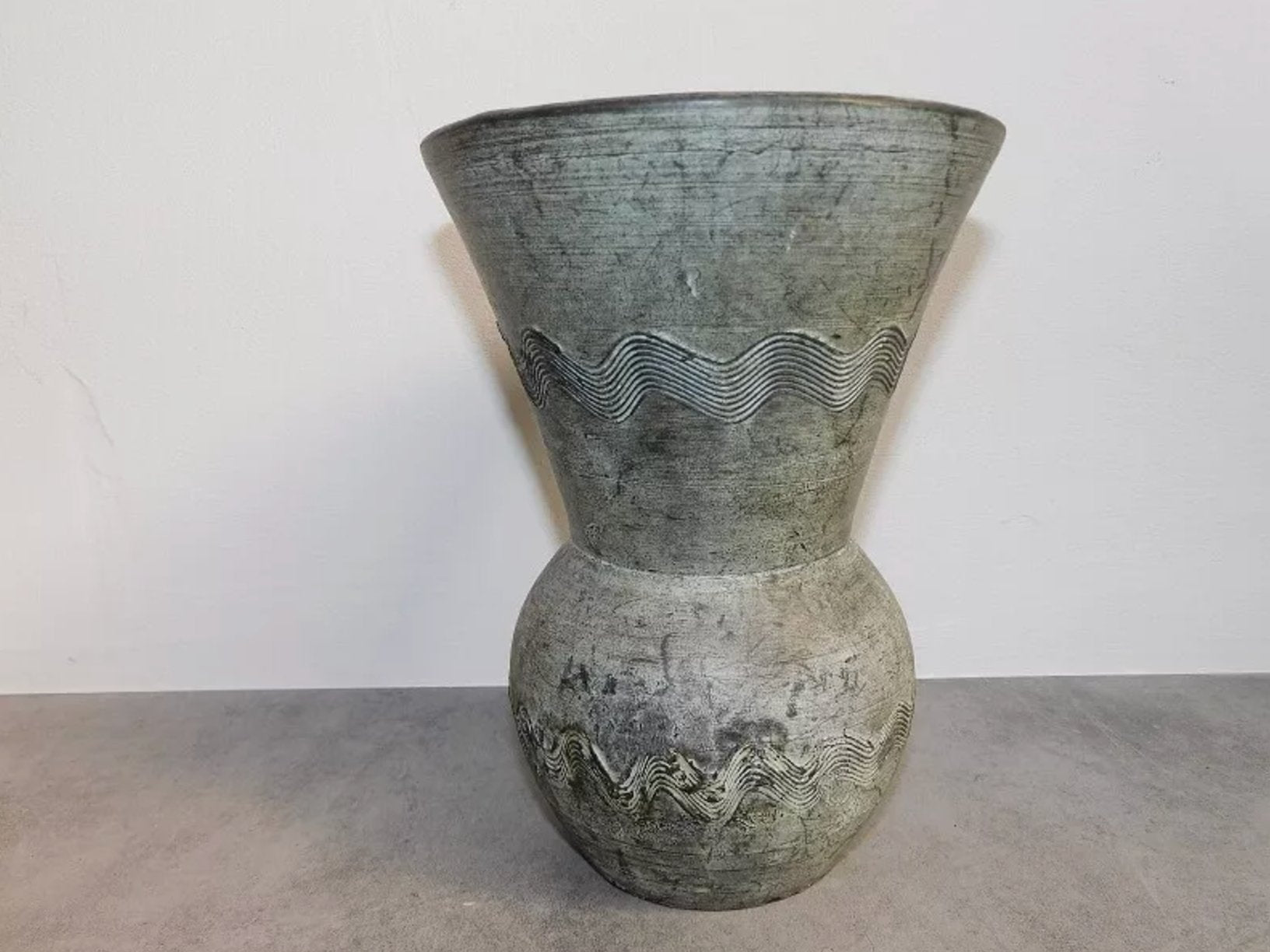 Superbe Vase en Terre Brune 1970 - Sculpture Originale - Ethic Atelier