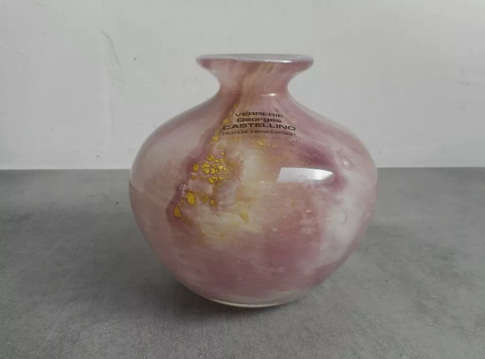 Superbe Vase en Verrerie Georges Castellino - Ethic Atelier