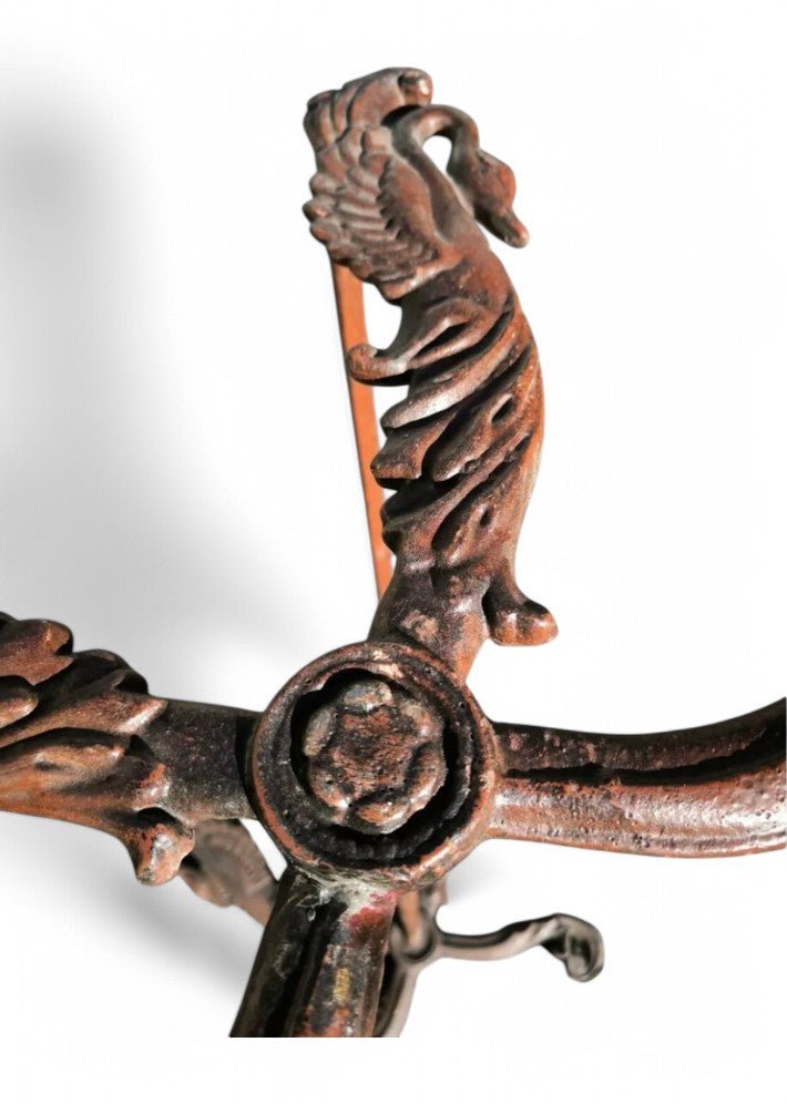 Table basse cols de cygnes fonte et marbre - Ethic Atelier