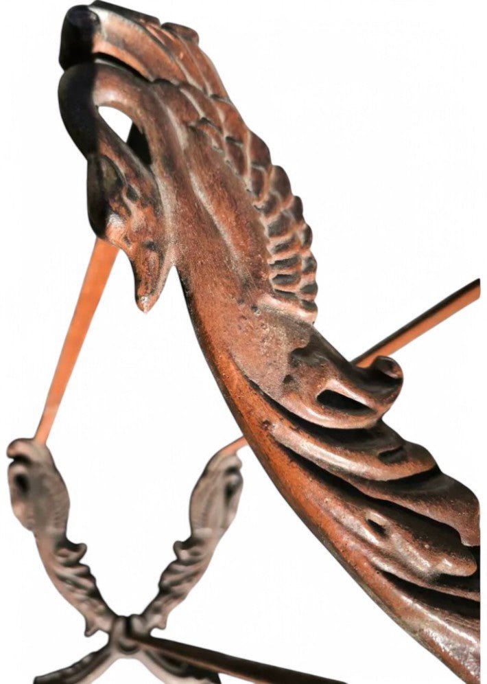 Table basse cols de cygnes fonte et marbre - Ethic Atelier