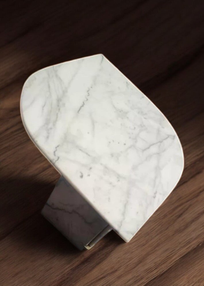 Table basse en marbre de Carrare blanc datant de 1970 - Ethic Atelier