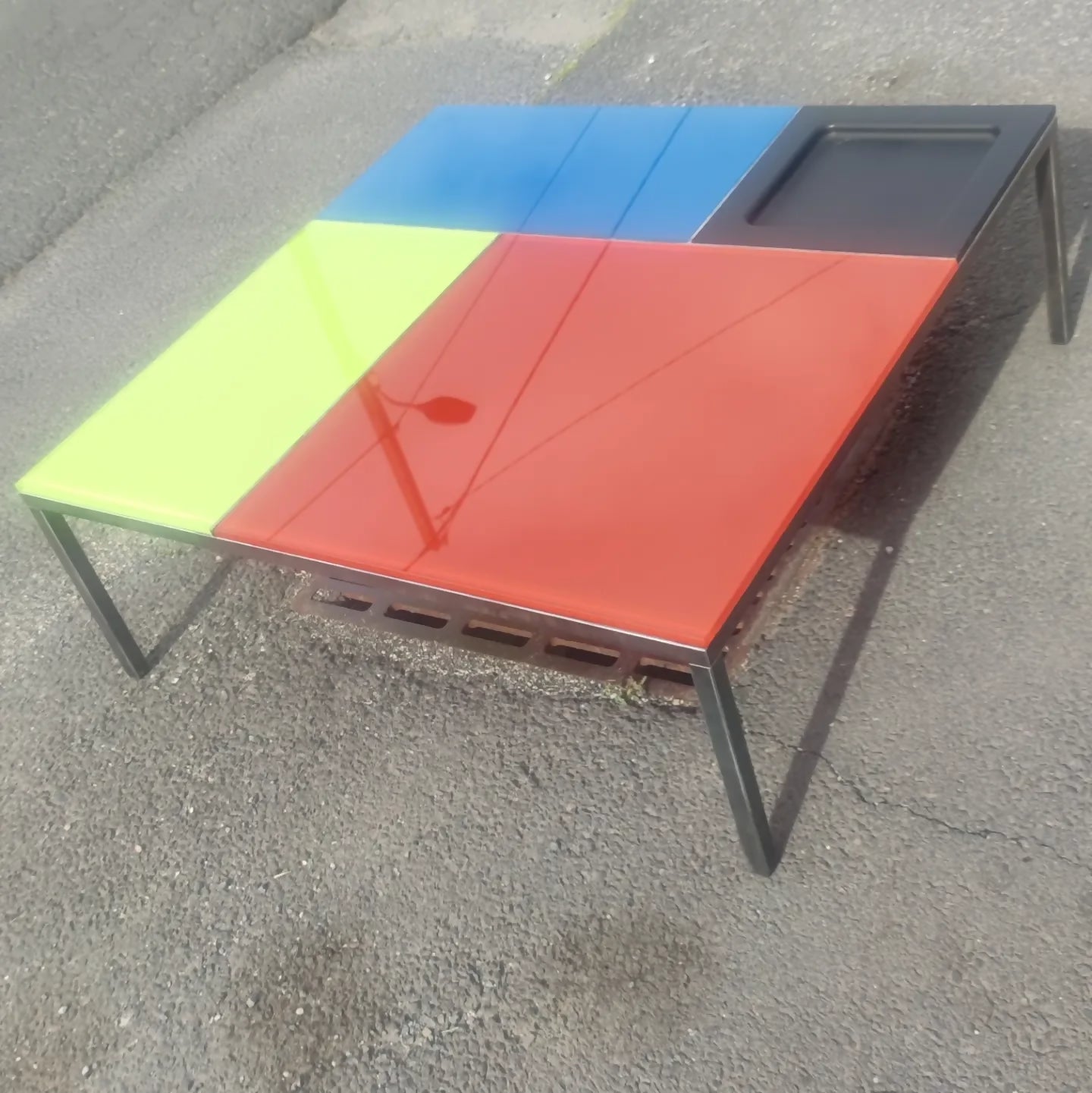 Table basse hommage à MONDRIAN par CIACCI - Ethic Atelier