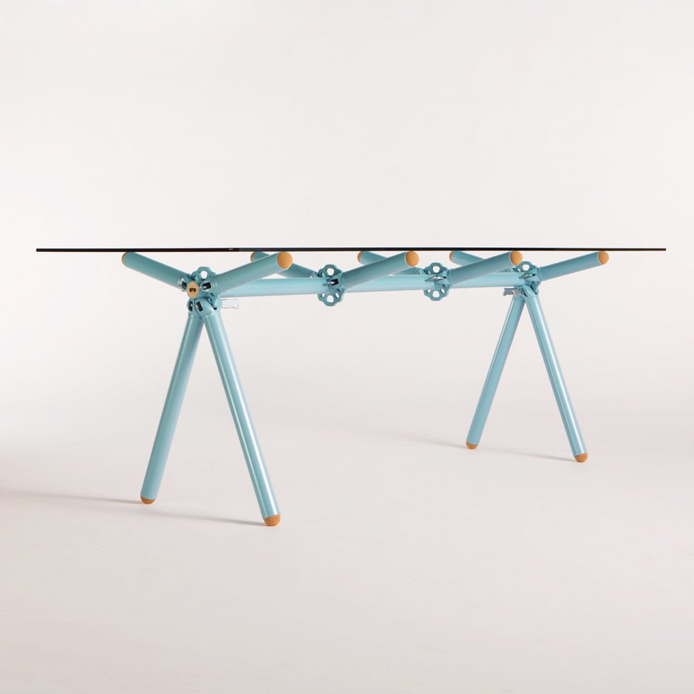 Table Clavex en Échafaudages Upcyclés, Modèle Réinventé - Ethic Atelier