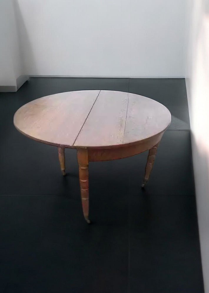 Table - console demi lune en noyer vers 1840 - Ethic Atelier