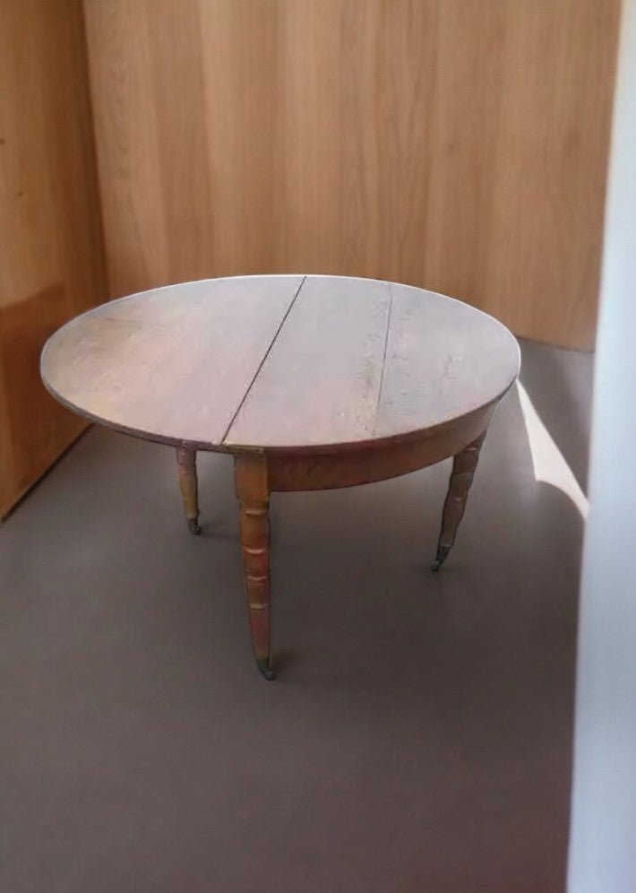 Table - console demi lune en noyer vers 1840 - Ethic Atelier