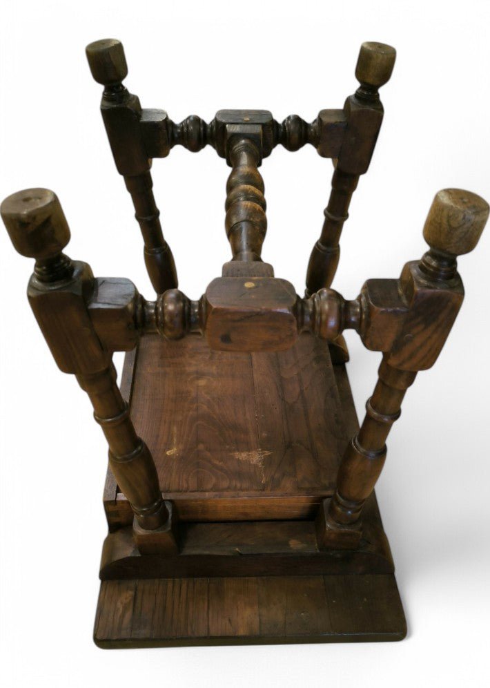 Table d'appoint art populaire en orme massif - Ethic Atelier