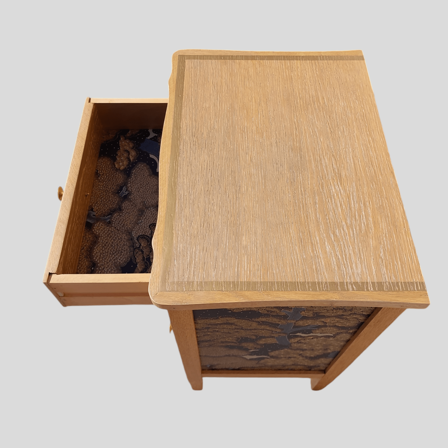 Table de chevet style Japandi restaurée - Ethic Atelier