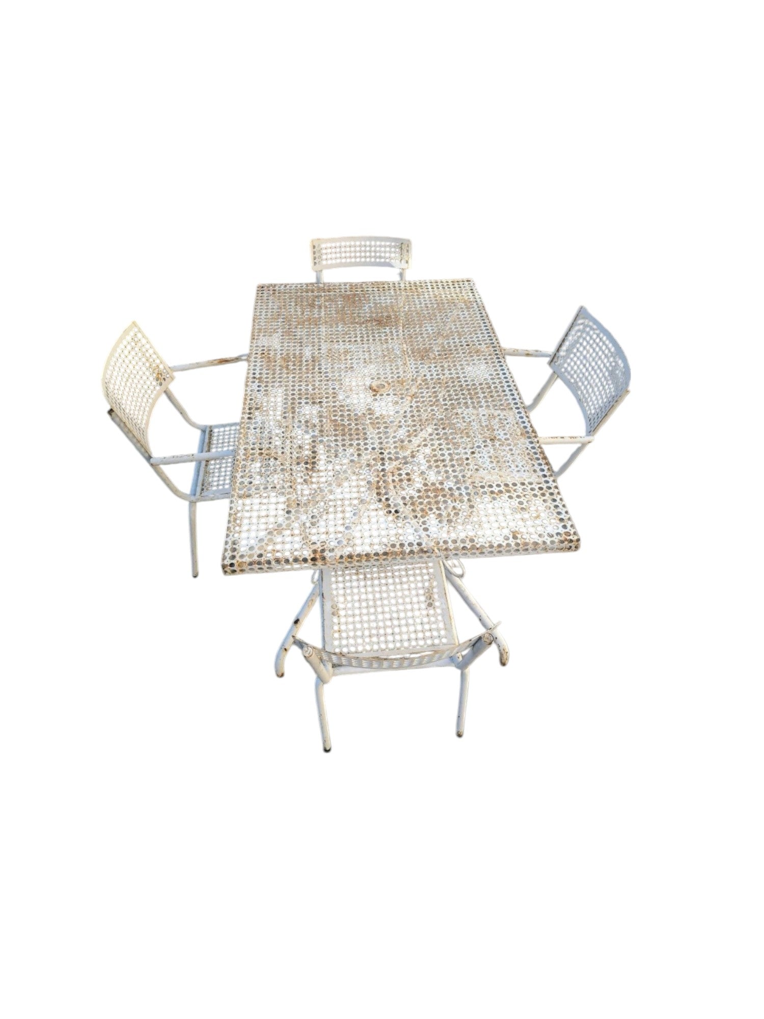 Table de jardin avec 2 chaises et 2 fauteuils de René MALAVAL - Ethic Atelier