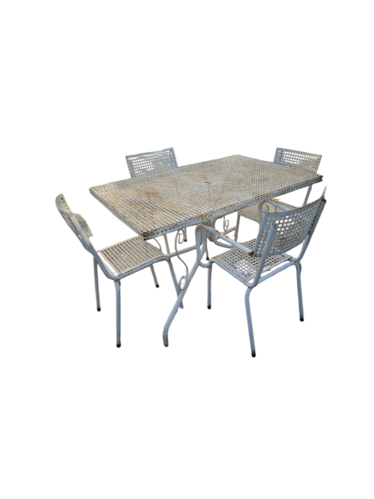 Table de jardin avec 2 chaises et 2 fauteuils de René MALAVAL - Ethic Atelier