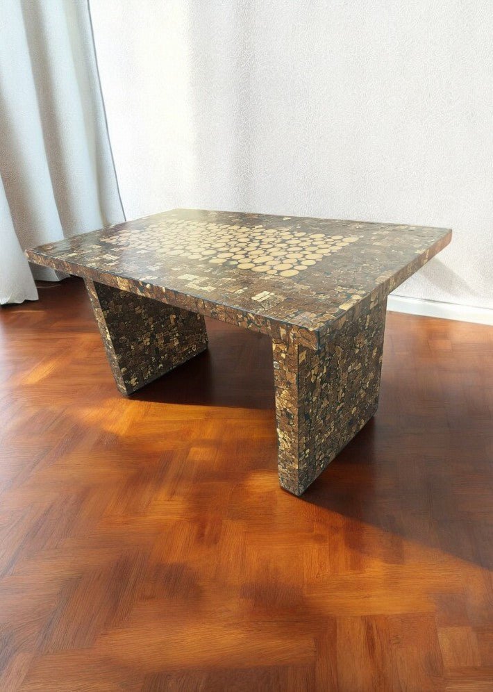 Table en Marqueterie de Coquille de Noix de Coco - Ethic Atelier