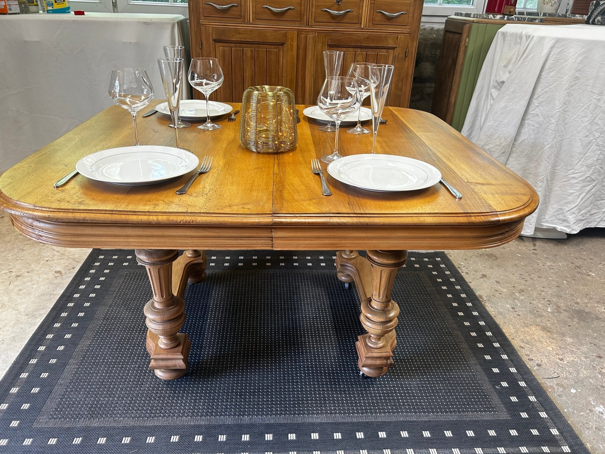 Table Henri II en noyer - Rénovée - Ethic Atelier