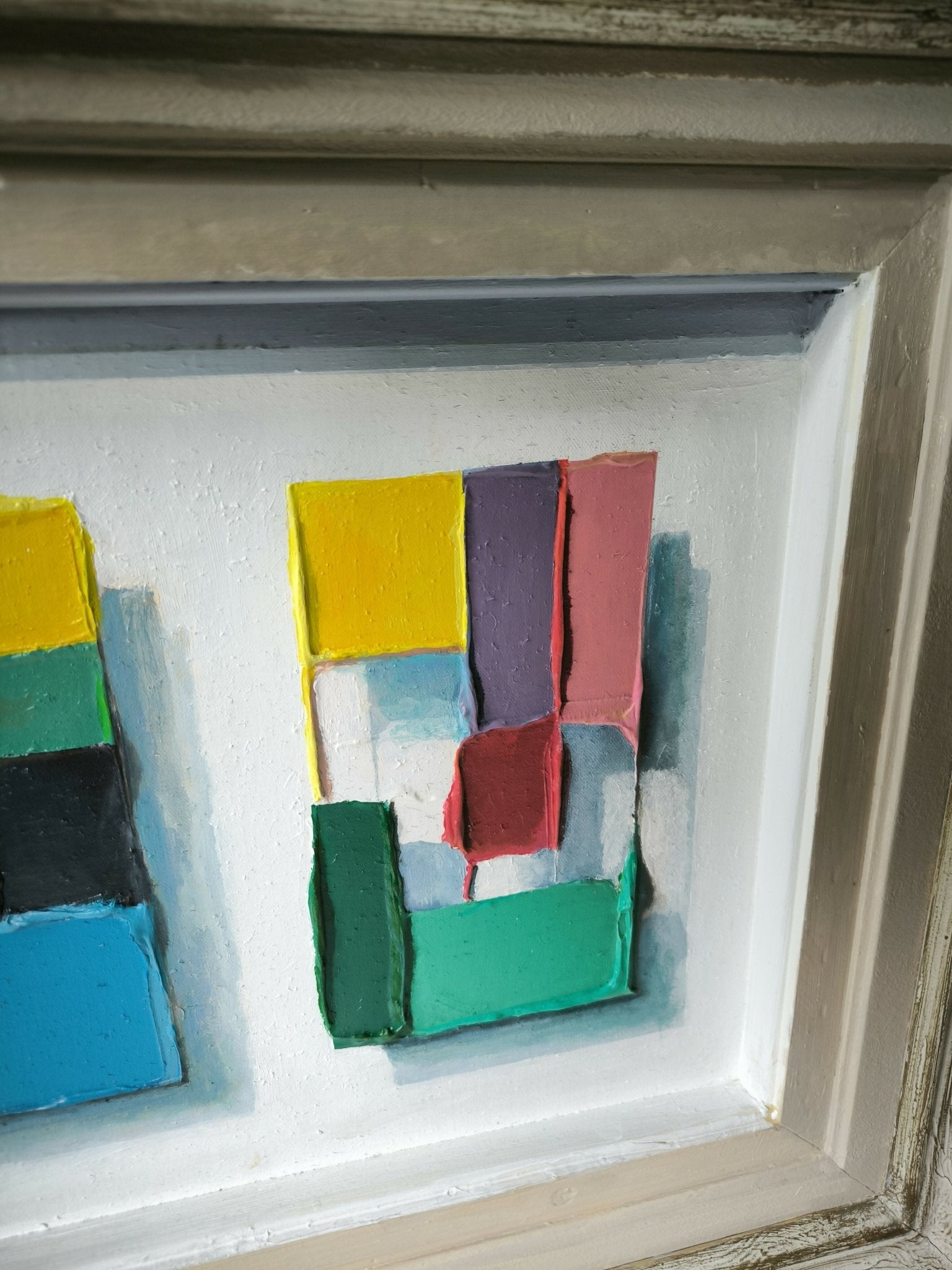 Tableau cubiste effets de matières vers 1950 - Ethic Atelier