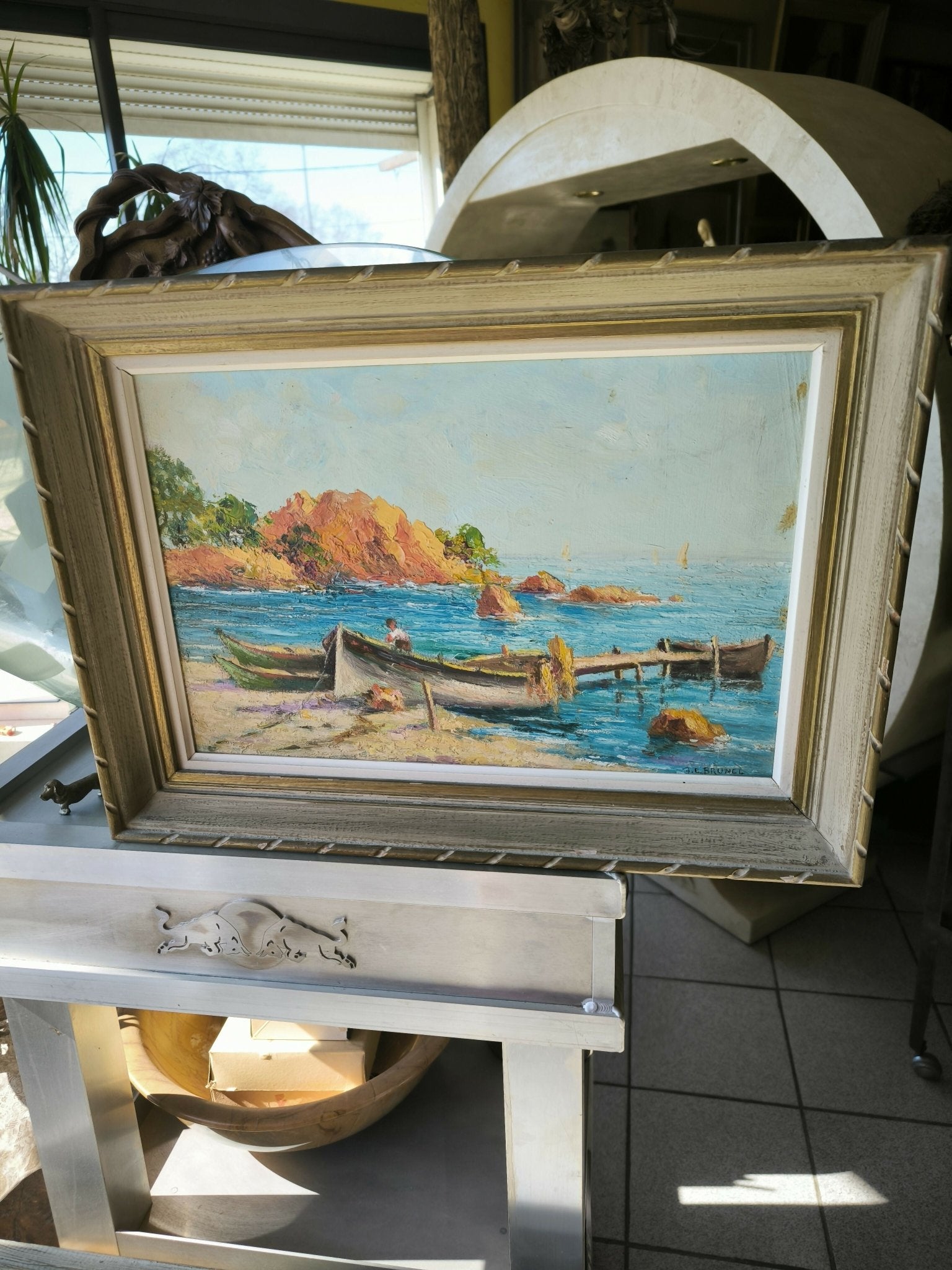 Tableau marine par BRUNEL vers 1940/50 - Ethic Atelier