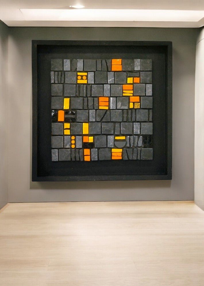 Tableau Mosaïque en Marbre - Création Artisanale - Ethic Atelier