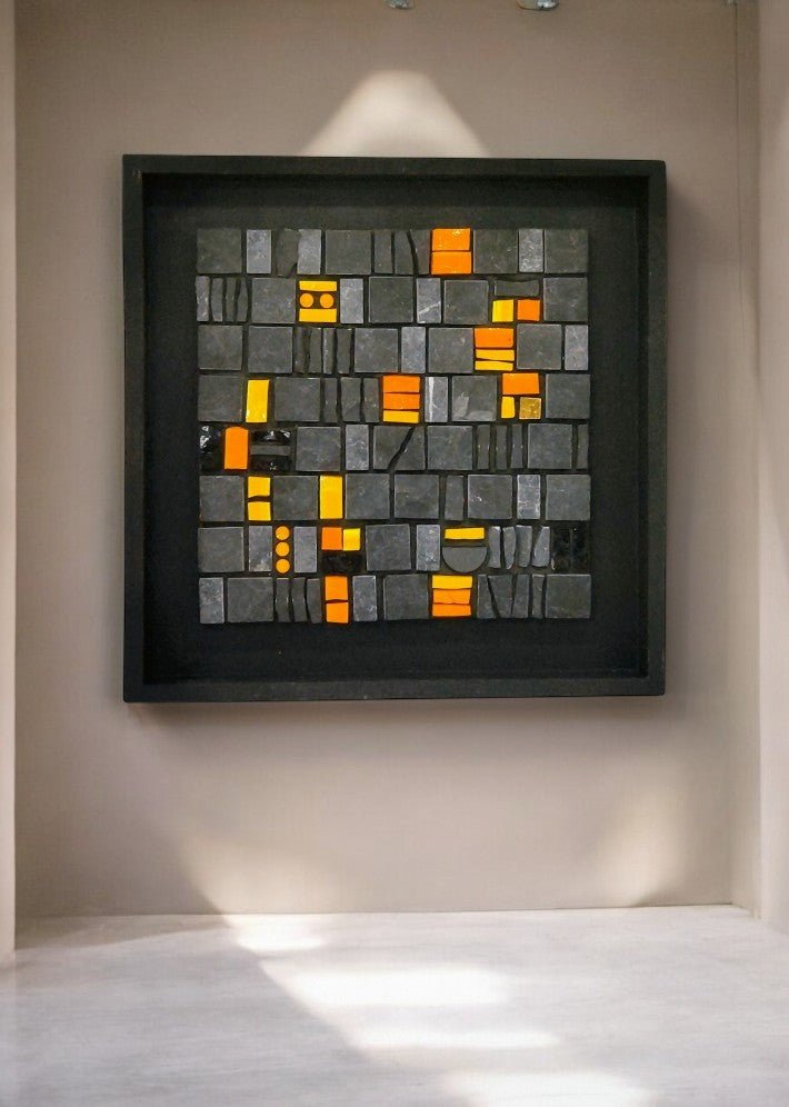 Tableau Mosaïque en Marbre - Création Artisanale - Ethic Atelier