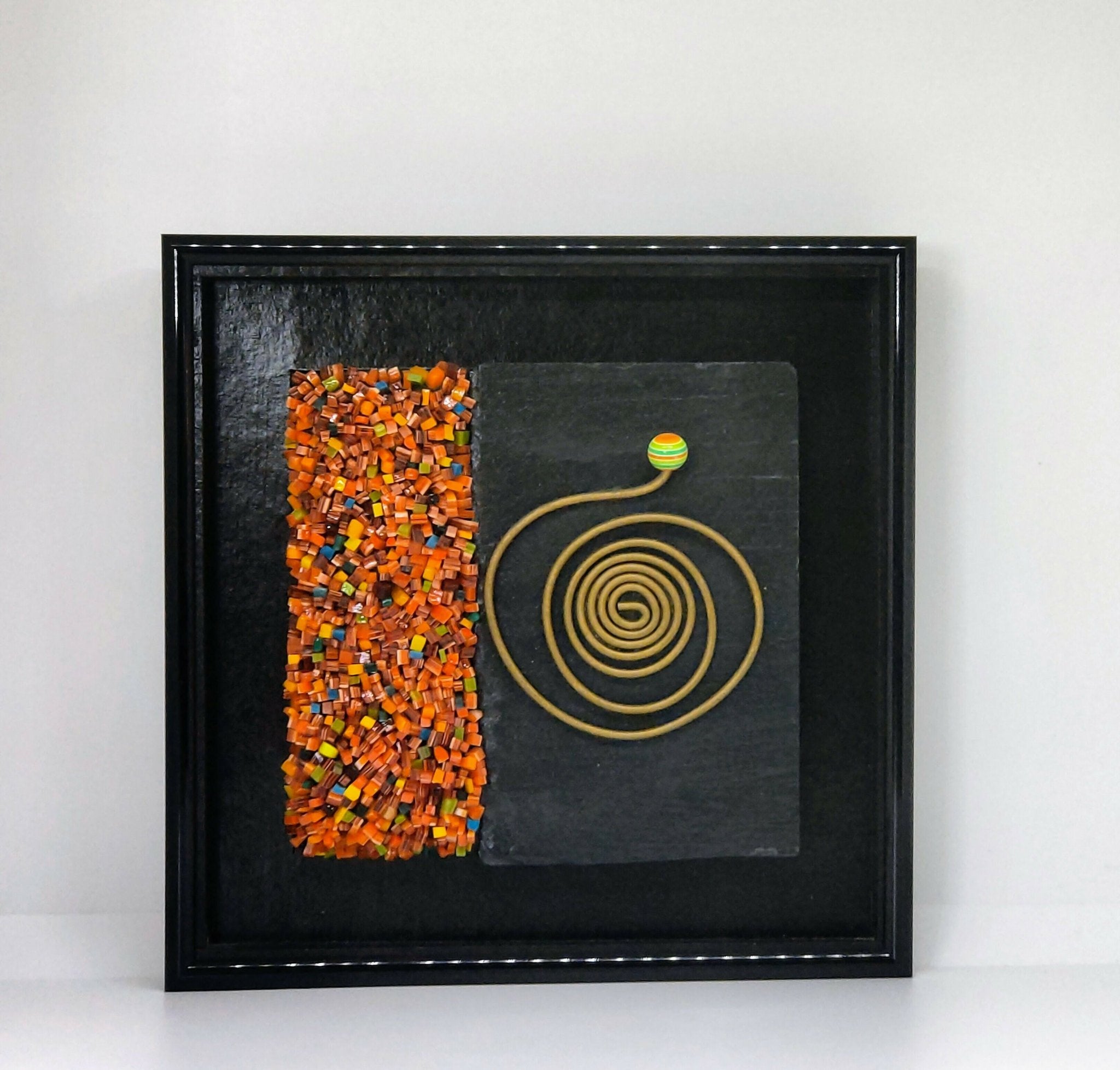 Tableau Mosaïque Spirale - Création Artisanale - Ethic Atelier