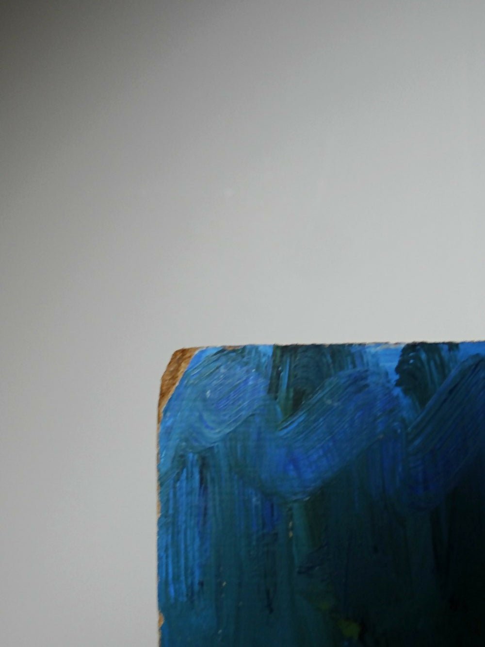 Tableau petit nu de femme allongée, style naïf huile sur panneau vintage - Ethic Atelier