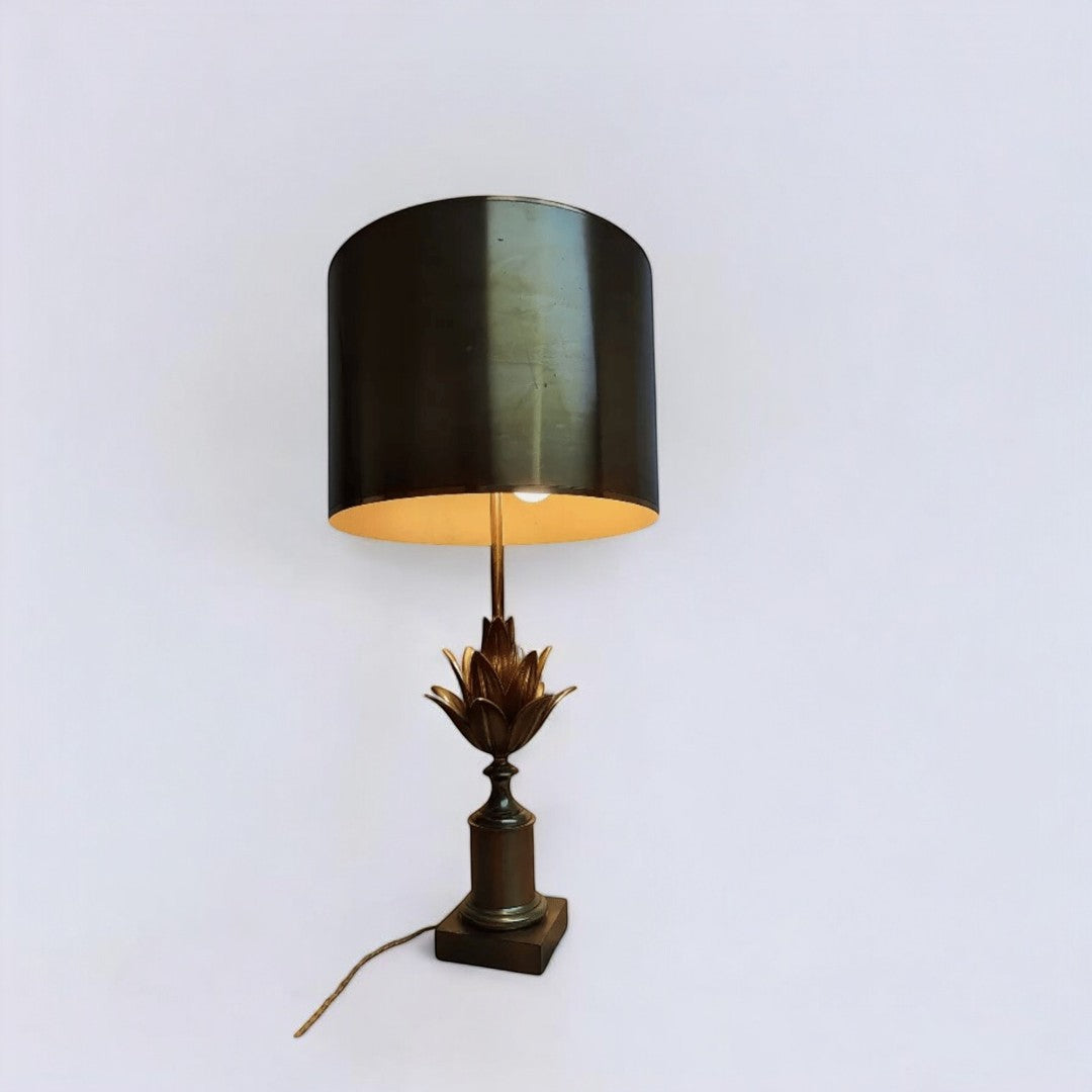 Exceptionnelle Lampe en Bronze Maison Charles et Fils - Fleur de Lotus