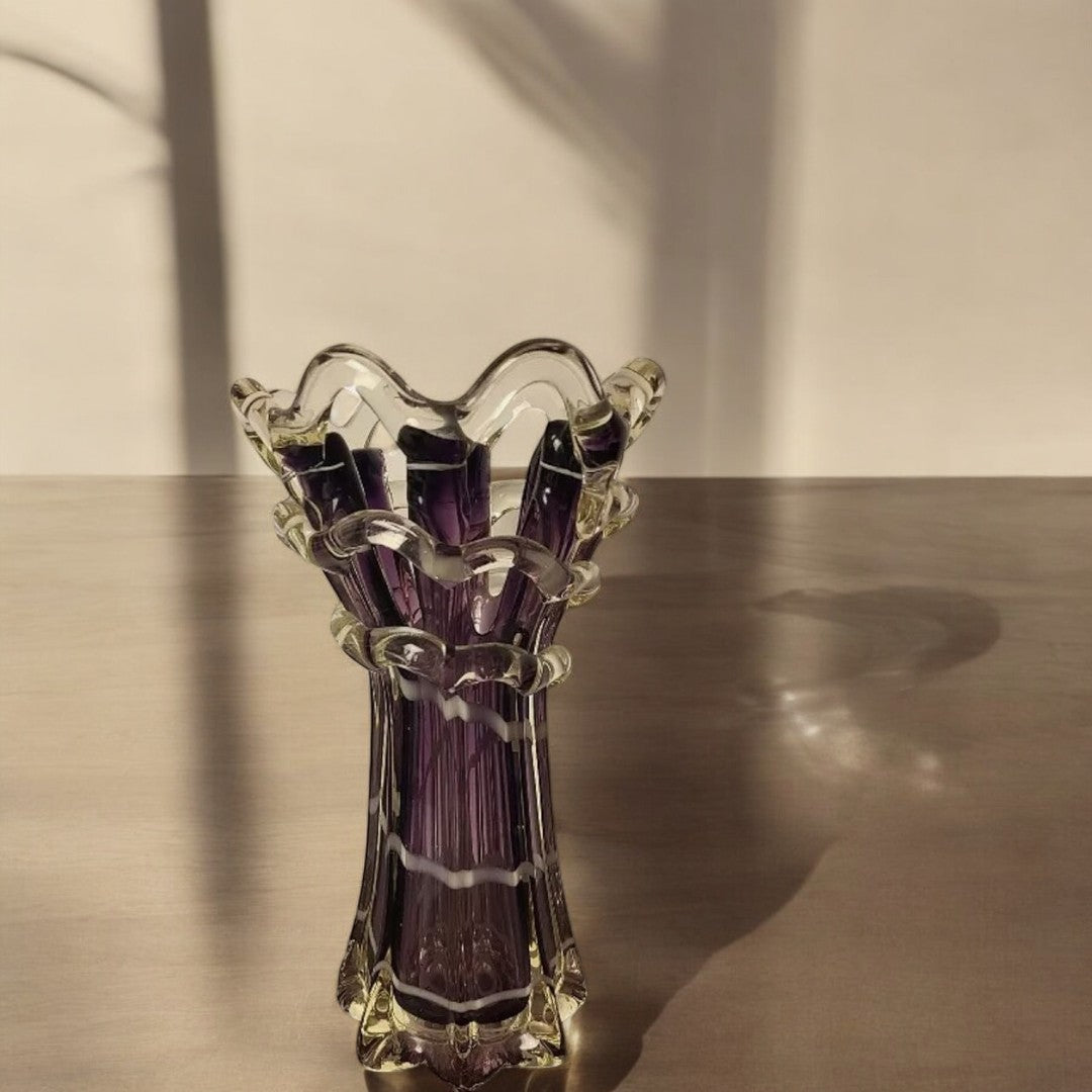 Superbe Grand Vase Style Murano 30,5 CM de haut