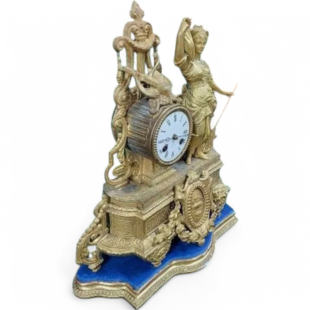 Horloge Pendule en Régule Doré