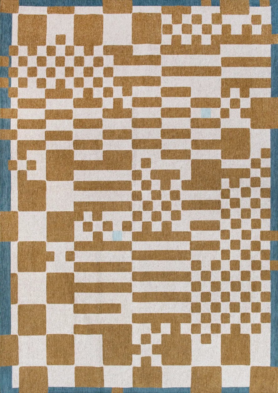 Tapis Chess Honey - Une Réinterprétation Audacieuse du Damier Classique - Louis de Poortere - Ethic Atelier