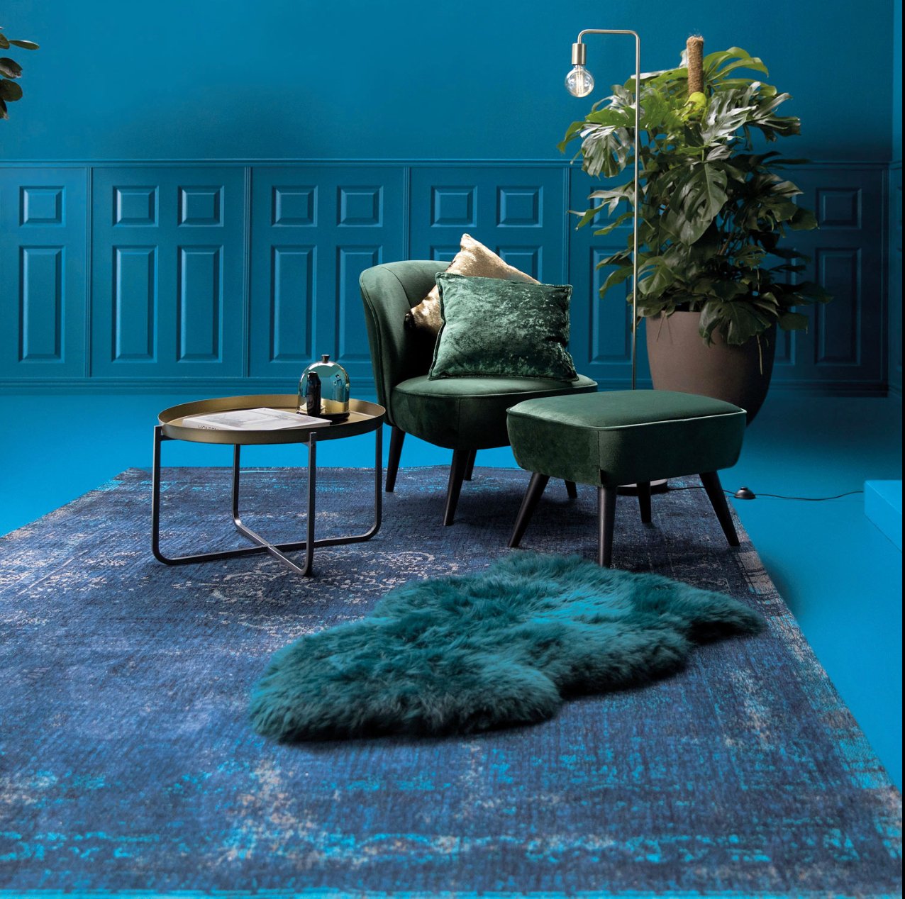 Tapis Fading World Nuit Bleue : Un Voyage dans le Temps - Louis de Poortere - Ethic Atelier