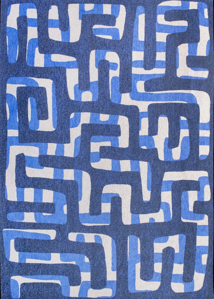 Tapis Kuba Ultramarine - Inspiration Ethnique et Modernité - Louis de Poortere - Ethic Atelier