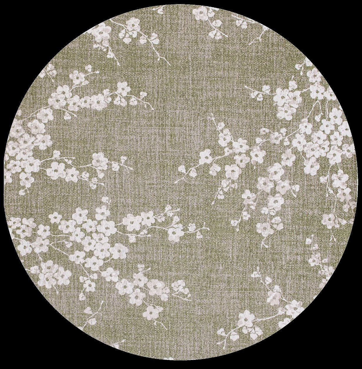 Tapis Sakura Jardin humide, Célébration de la Beauté Intemporelle des Cerisiers en Fleurs - Louis de Poortere - Ethic Atelier