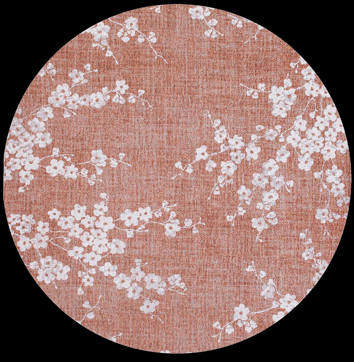 Tapis Sakura Rose Cuivré - Célébration de la Beauté Intemporelle des Cerisiers en Fleurs - Louis de Poortere - Ethic Atelier